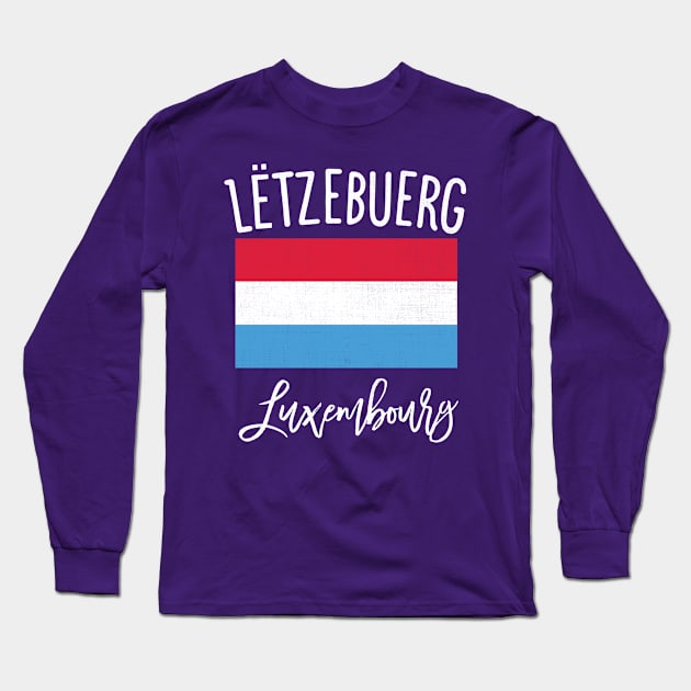 Luxembourg Flag Long Sleeve T-Shirt by phenomad